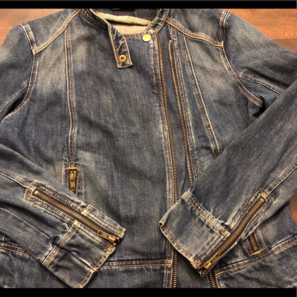 Gap denim moto jacket